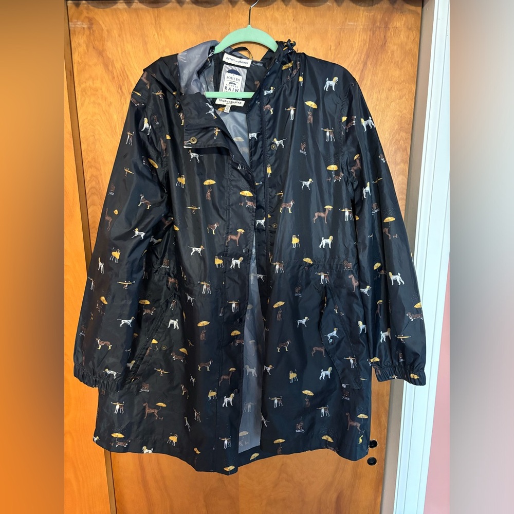 Joules Right as Rain Dog print rain coat